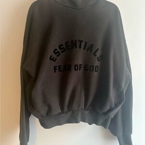 Fear of God Essentials Jet Black Hoodie